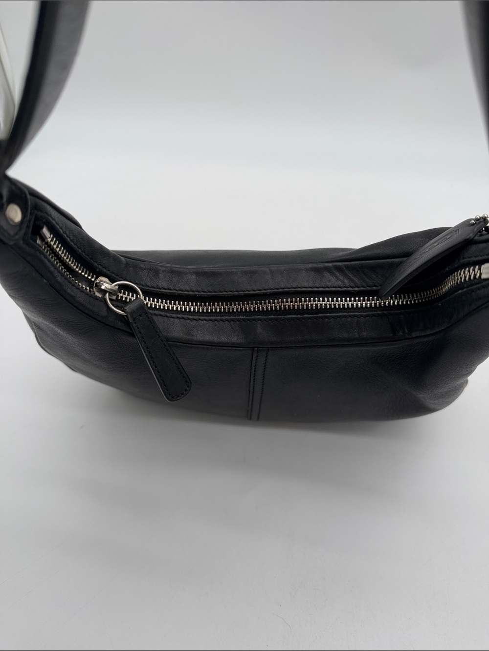 Vintage Coach Legacy West Zoe Crescent Hobo Bag Purse Leather Black 9342 - Picture 6 of 15